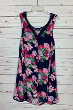 Umgee Boutique Women's S Small Navy Pink Lace Floral Sleeveless Spring Dress