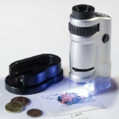 Lighthouse 20x - 40x Magnification Pocket Size Zoom Microscope with LED light