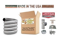 FOREVER® VENT 4" SMOOTHWALL DOUB PLY ALL FUEL STAINLESS STEEL CHIMNEY LINER KITS