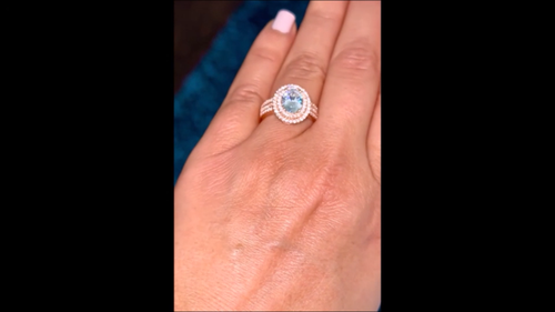 14k Solid Rose Gold Oval Moissanite And Natural Diamonds Engagement Ring 2.60ctw - Video 1 of 1