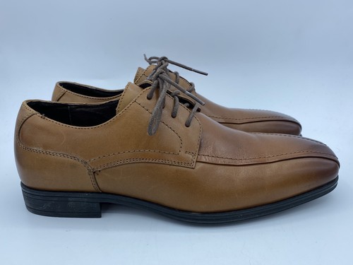 Asher Green Men Loafers Brown Lace Up Almond Toe Sz 8.5 M Genuine Leather Upper - Picture 3 of 6
