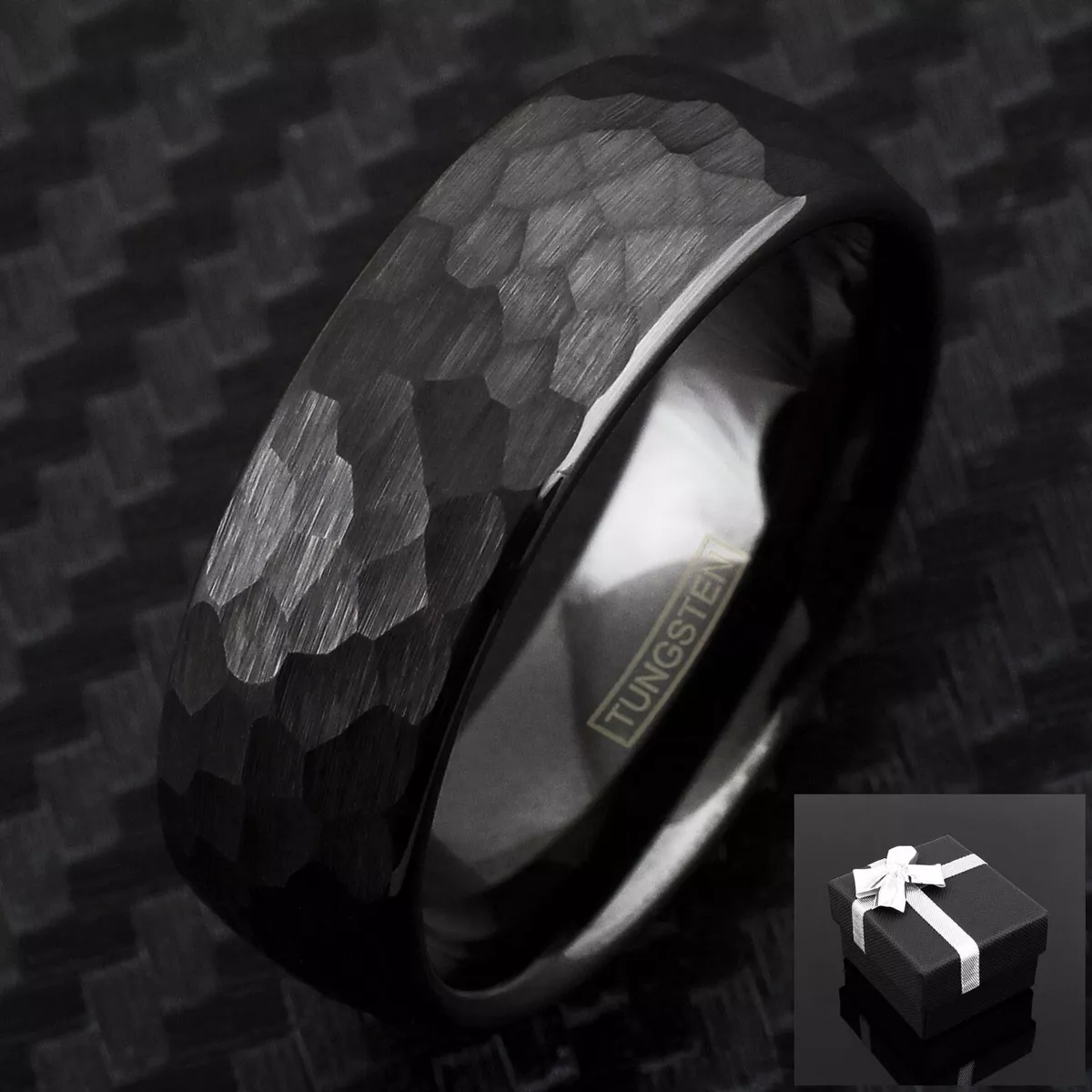 Mens black deals band ring
