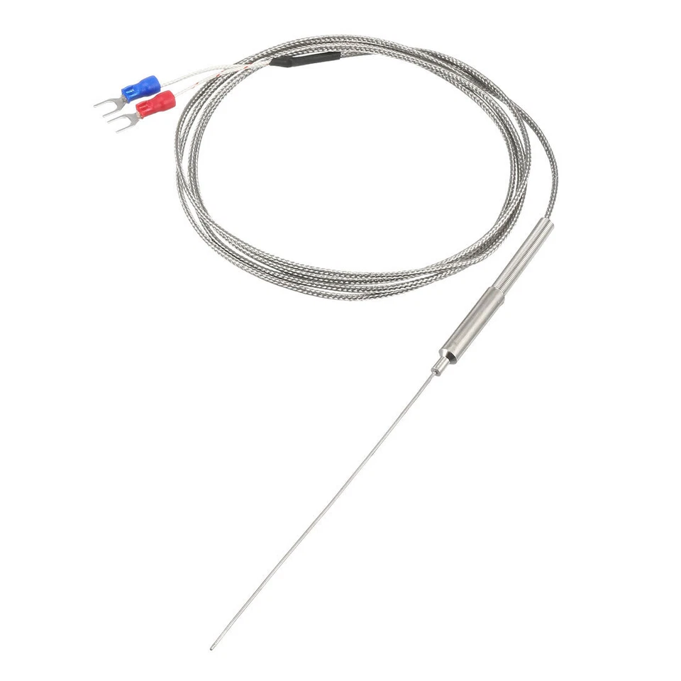 UXCELL K Type Temperature Sensor Probe 1.5M Cable 1-3mm x 100-300mm Probe Thermocouple