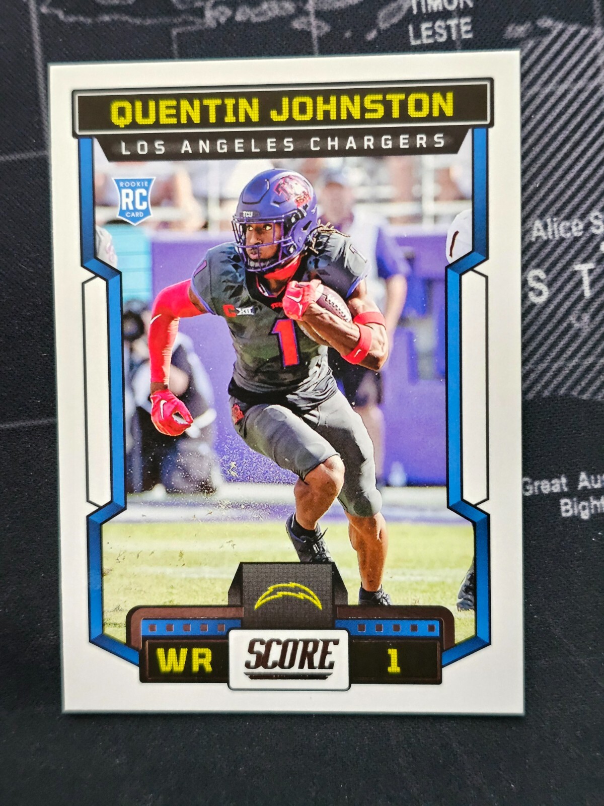 2023 Panini Score #345 Quentin Johnston Los Angeles Chargers Football ROOKIE