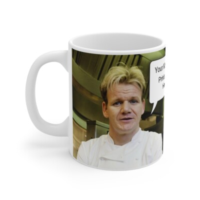 Gordon Ramsay Personalisieren Sie Sprechblase mit Ihrer Nachricht Tasse