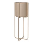 Blomus Pflanzgefäß mit Gestell KENA Blumentopf Pflanztopf Stahl pulverb. nomad