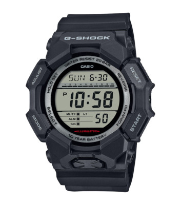 Orologio CASIO G-SHOCK GD-010-1ER Nero da Uomo Crono Luce Led WR 20 Bar Resina