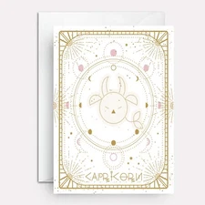 Capricorn birthday card - astrological birthday card by Paper Bound Greetings