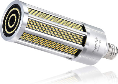 240W Fanless LED Corn Bulb, 3000K Warm White, 32,400 LM, E39 Base