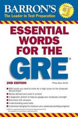 Essential Words for the GRE (Barron's GRE) - Paperback By Philip Geer - GOOD