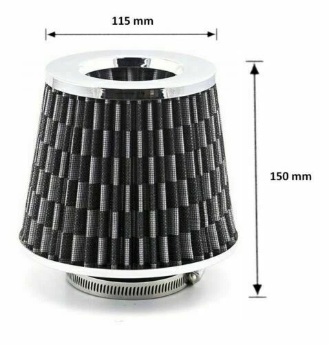 Filtre À Air Cornet Kit D'Admission Direct 76mm Carbone Pour Renault Citroen - Photo 2/4