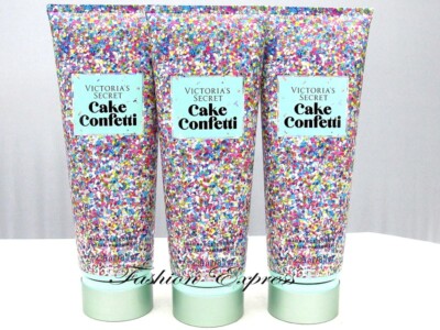 VICTORIA'S SECRET CAKE CONFETTI BODY LOTION 8 FL OZ (LOT OF 3 PCS)