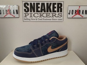Air Jordan 1 Low SE Denim (GS) - DM4692 400 - Midnight Navy / Hemp - 6.5Y /  Ws 8 | eBay