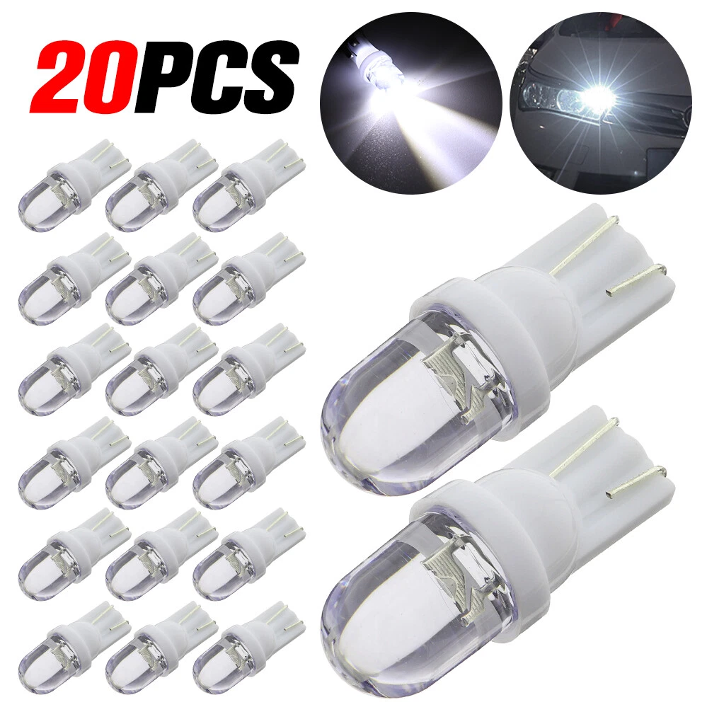 20pcs W5W T10 Ampoules LED Canbus 8smd 12V Led Voiture Intérieur Carte Dôme  Lumières Parking Lumière Auto Signal Lampe