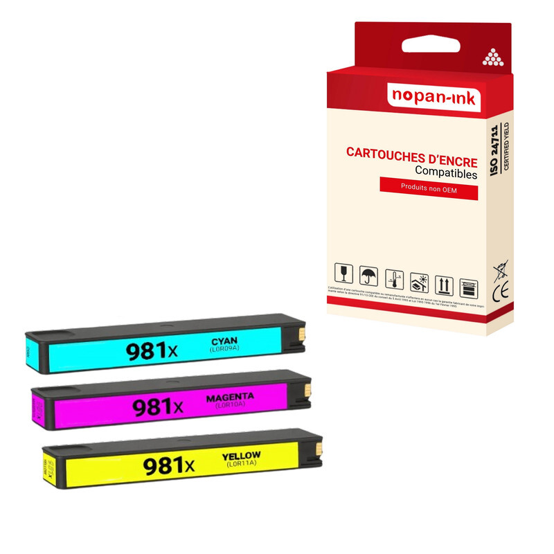Cartouche 981X L0R10A haute capacité pour des impressions couleur nettes et durables