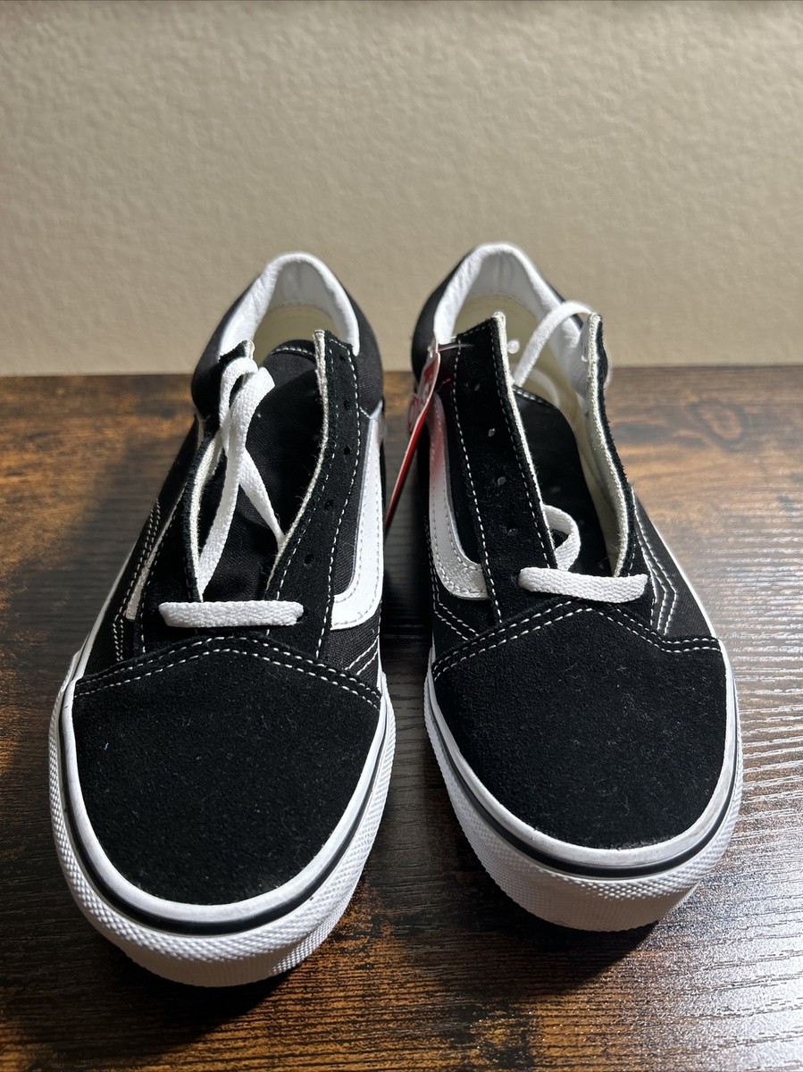 Vans Old Skool Sk8-Lo Black Sneakers Low Top Lace Up Skate Shoes Kids Size