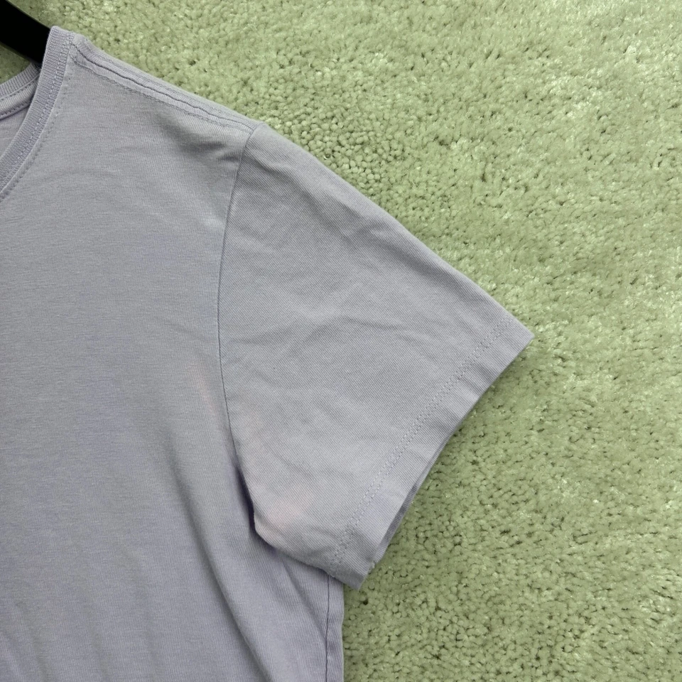 Camiseta Life Is Good para mujer talla pequeña púrpura manga corta corazón triturador algodón Foto 4 de 4