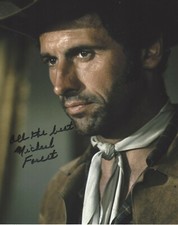 MICHAEL FOREST SIGNED 'CHEYENNE' 8x10 PHOTO w/COA STAR TREK TV SHOW ACTOR