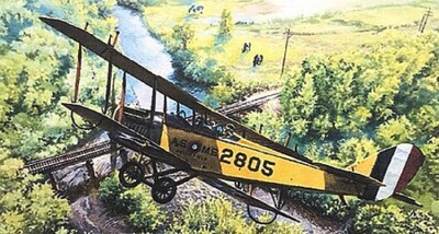 Glencoe Curtiss Jenny JN4 BiPlane w/3 Figures - Plastic Model Airplane Kit