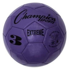 Champion Sports Extreme Soft Touch Butyl Bladder Soccer Ball, Size 3, Purple