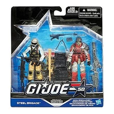 GI Joe 50th Anniversary Troop Build Up Action Figure 2-Pack [Steel Brigade vs...
