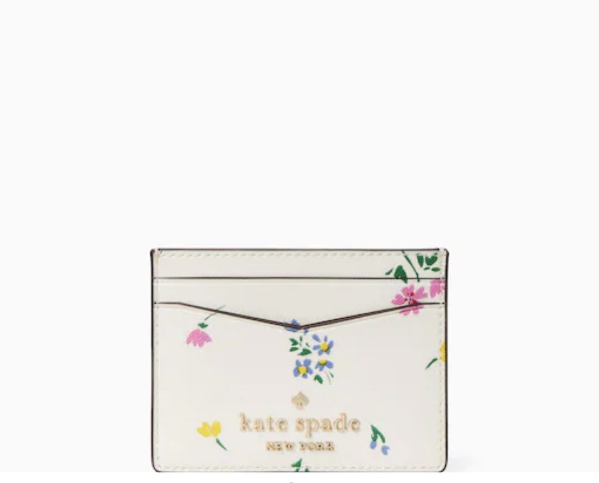 ? NWT Kate Spade Staci Garden Bouquet Boxed Small Card Holder 