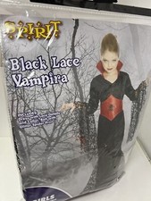 Black Lace vampira gothic horror Youth/Child Costume Sz: Large 12-14 New
