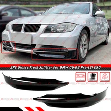 For 06-08 BMW Pre-LCI E90 Base MP Style Gloss Blk Front Bumper Splitter Spoiler