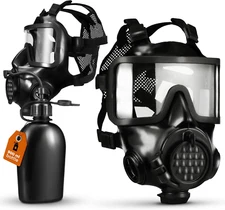 MIRA SAFETY CM-8M Full-Face CBRN Gas Mask W/Canteen - Reusable Survival Nuclear