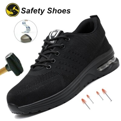 Mens Best Steel Toe Work Boots Safety Shoes Trail Running Shoes Outdoor Slip Res