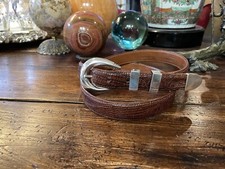 Largest James Reid Ltd Sterling Silver Rattler    Belt Buckle 36-38-1     