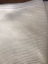 Vintage Waffle Weave Baby Blanket Yellow Cotton NEW Old Stock Opened 27 X 38