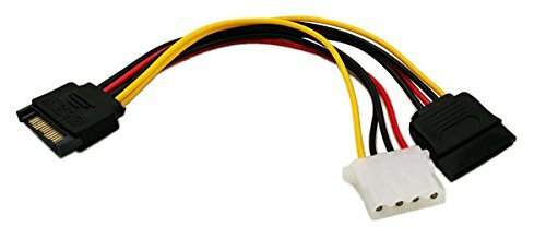 zdyCGTime 15,2 cm 15PIN SATA Maschio Molex a 4 Pin + Pin Cavo di (a6n)