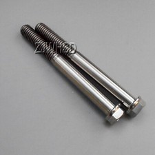 2pcs M8 x 75 mm Ti Titanium Screw Bolt Hexagon Hex Head Flange / Aerospace Grade
