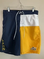 NBA Sports By Carl Banks Utah Jazz Color Block Swim Trunks Size L