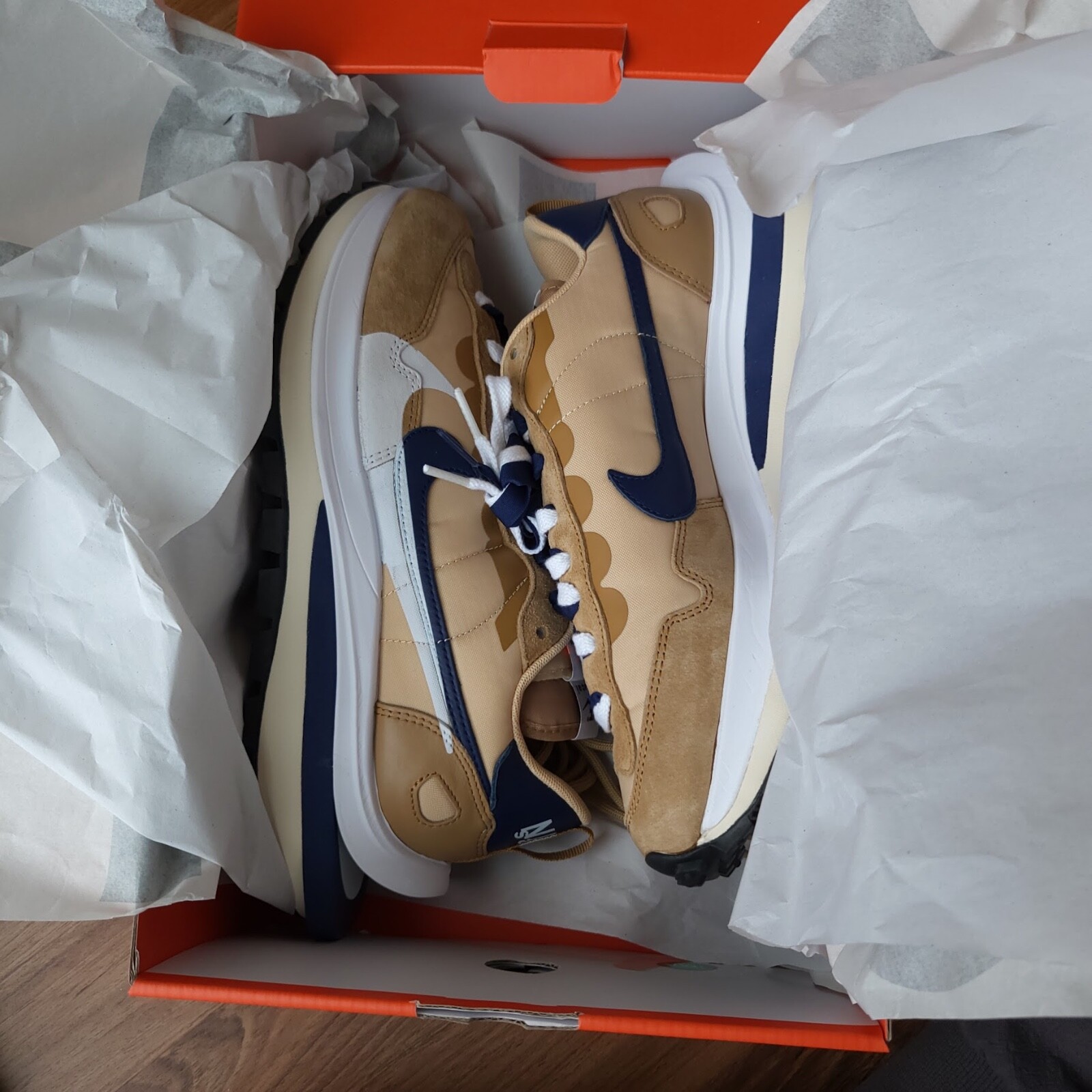 SACAI X NIKE Nike VaporWaffle x Sacai marrone scuro ""Blue sesamo vuoto"" taglia US M 9 nuove con scatola