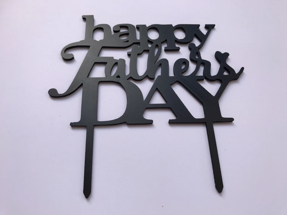 Feliz Día del Padre Papá Pastel Topper Varios Colores 6 pulgadas Nuevo Envío Gratuito Foto 3 de 4