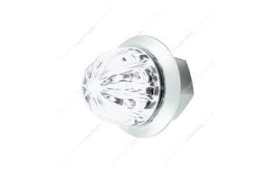 2 LED DUAL FUNCTION MINI WATERMELON LIGHT (CLEARANCE/MARKER) - WHITE LED/CLR LEN