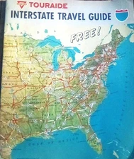 Conoco Touraide Interstate Travel Guide 1967 Vintage USA Road Map Book Free Gas
