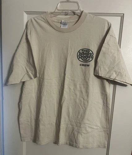 Kenny Rogers Concert Local Crew Shirt • Tan • All Cotton • A Vintage vintage concert t-shirt, vintage, size XL, single stitch, B+ condition