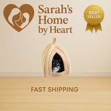 Petmaker Cat House Indoor Bed with Removable Foam Cushion Small Animal Tent f...