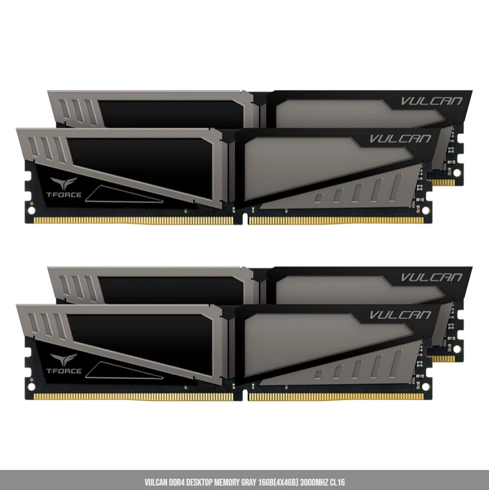 Team Group Vulcan 16GB (4x4GB) DDR4 3000 CL16 1.35V TLGD44G3000HC16CBK *BOXED* - Image 4 of 4