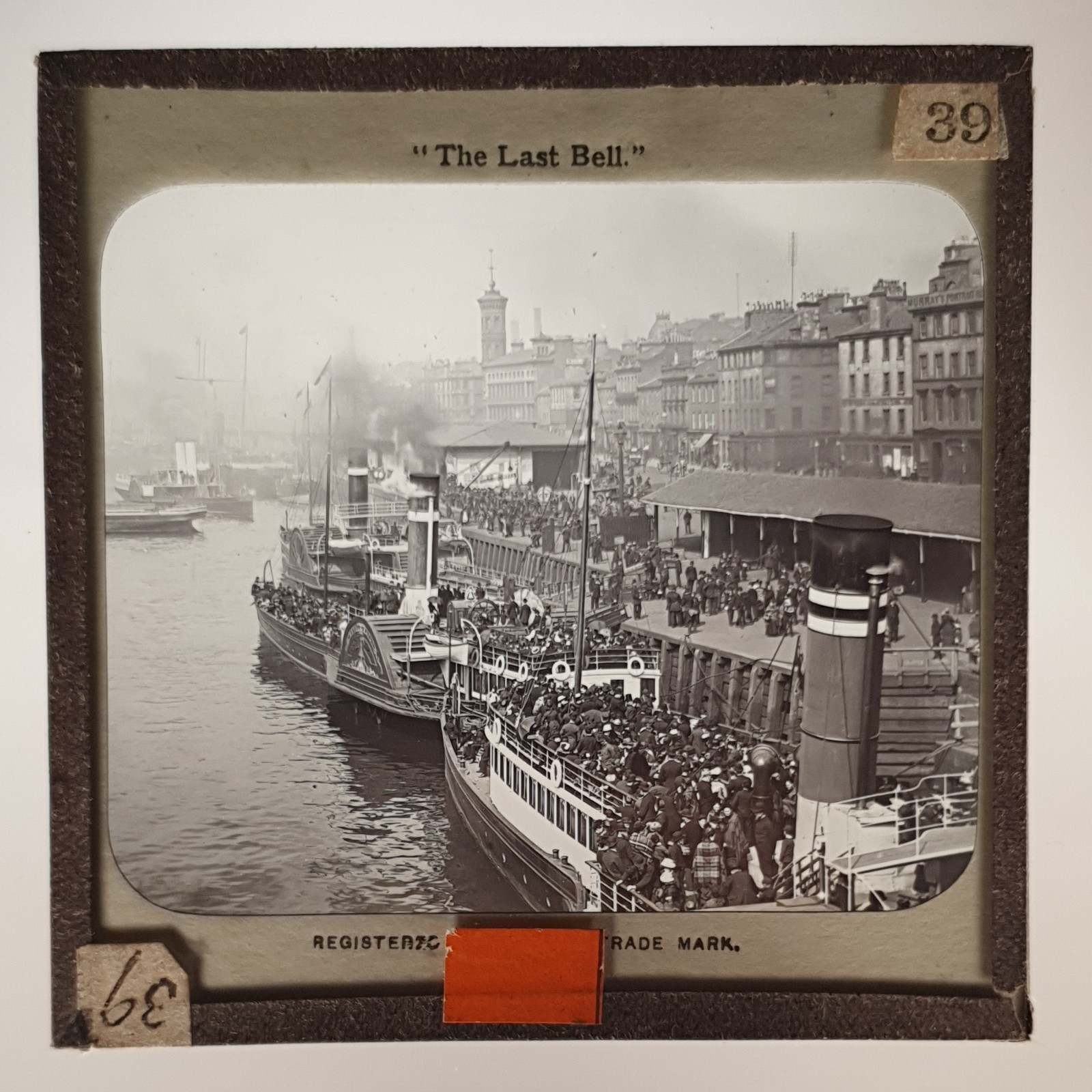 Magic Lantern  Glass Slide Collectable Rare Unique  The last Bell