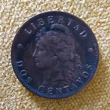 Argentina 1894 10 Centavos Libertad Coin "REPUBLICA ARGENTINA"