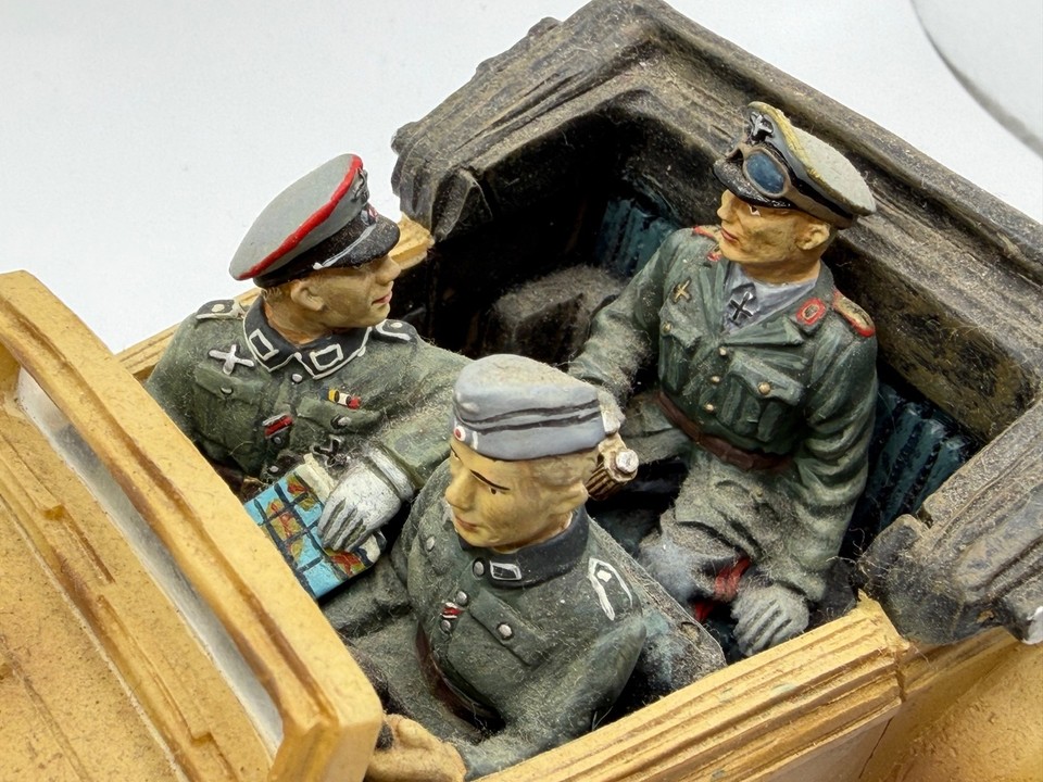 King & Country AK058 'Rommel's Desert Taxi' – Avion 1:30 Plomb Peint
