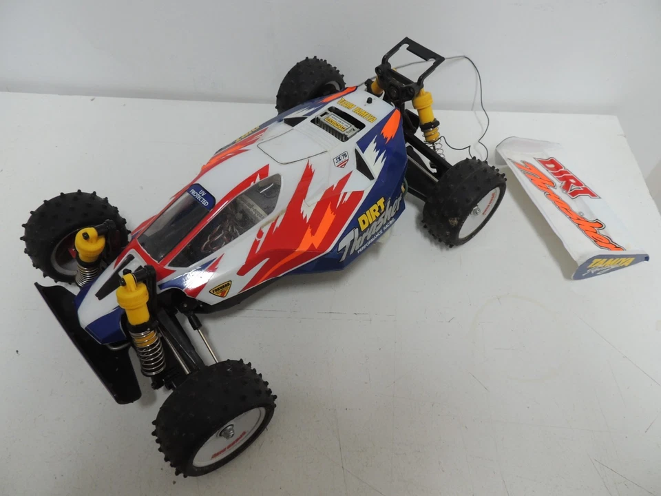 Voiture RC Tamyia Vintage Dirt Thrasher Avec Télécommande Robbe - Buggy 4WD 1/10 - Photo 3/4