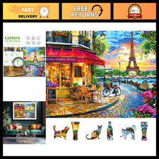 Eiffel Tower Sunset 500 Piece Jigsaw Puzzle for Adults Seniors, Paris Scene Ar
