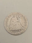 1854 Seated Liberty Silver Quarter 25c