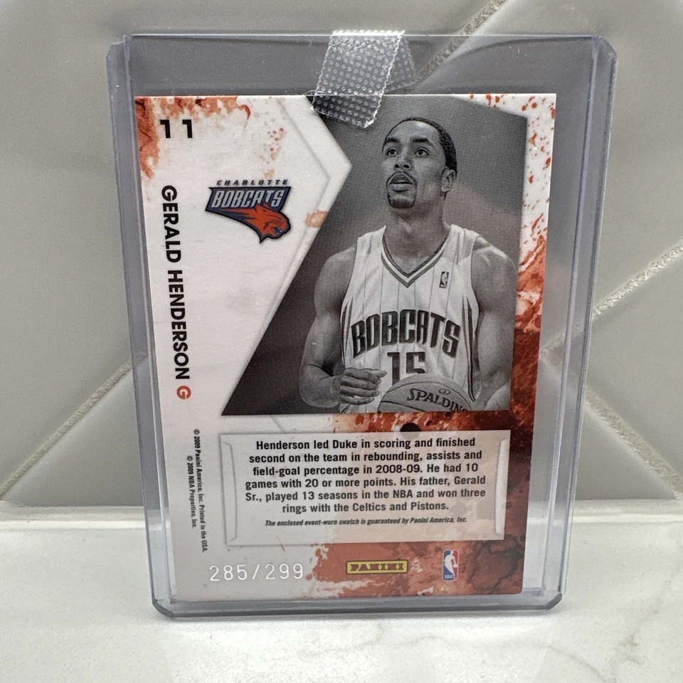 2009-10 Rookies and Stars Freshman Orientation #11 Gerald Henderson Jsy RC /299  - Imagem 2 de 2