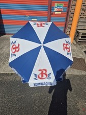 1 Extremely Rare Bombardier Beer Parasol Tilts. 169cm Wide Brand New Pub 